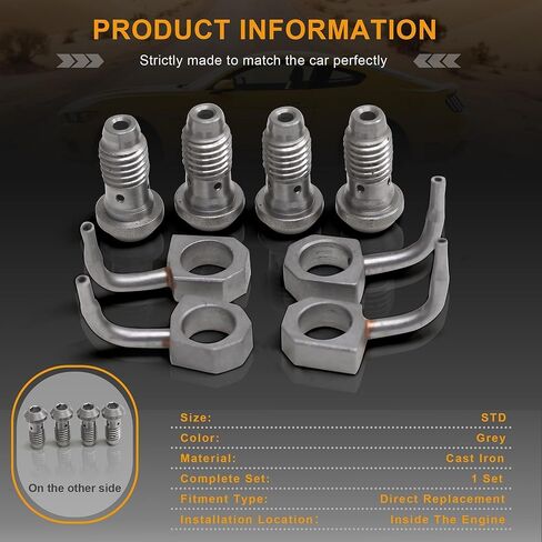 06B103154 4Pcs Oil Spray Nozzle Set Compatible with VW Golf Jetta Passat Beetle Touran Audi A3 A4 A6 S3 S4 S6 Avant TT 06B103154D 06B103154B in Kuwait