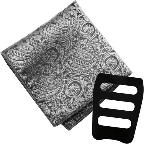 Paisley Pocket Squares, 9" Handkerchiefs for Men with Pocket Square Holder Mens Hankies for Banquet Business in Saudi Arabia