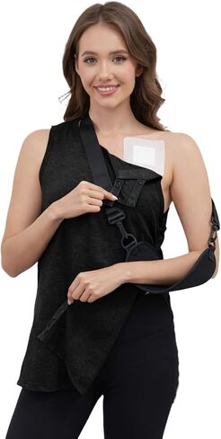 قمصان نسائية بعد جراحة الكتف، قميص بدون أكمام قابل للتمزيق، من أجل الوصول إلى المنفذ الكيميائي لاستئصال الثدي من الكفة المدورة in Kuwait