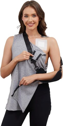 Women’s Post Shoulder Surgery Shirts Tear Away Snap Access Tank Top for Rotator Cuff Mastectomy Chemo Port Access in Saudi Arabia