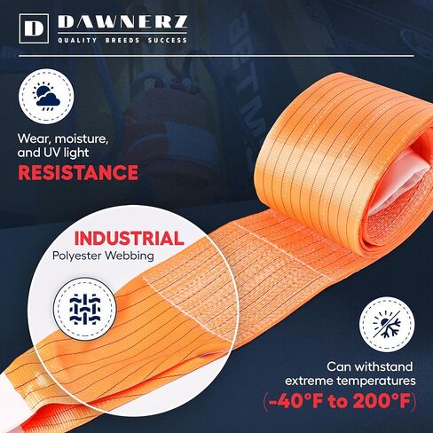 Recovery Tow Strap Heavy Duty 20 ft 200000 lbs Minimum Break Strength - Tow Rope 6 m 100 US Tons for Truck Bus and Tractor in Saudi Arabia