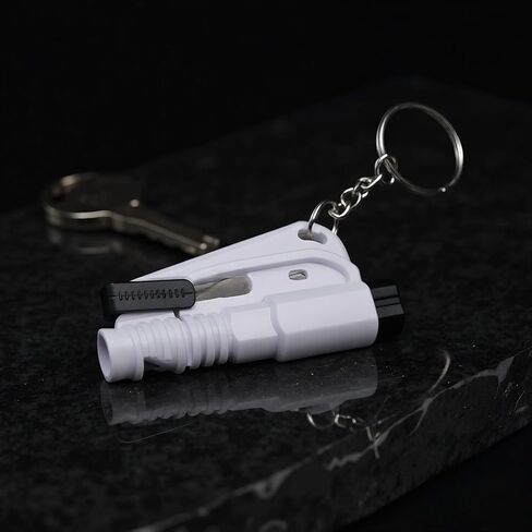 Car Window Breaker Tool Keychain,3 in 1 Glass Breaker and Seatbelt Cutter & Survival Whistle, Tool Applicable to All Cars (Black) in Saudi Arabia