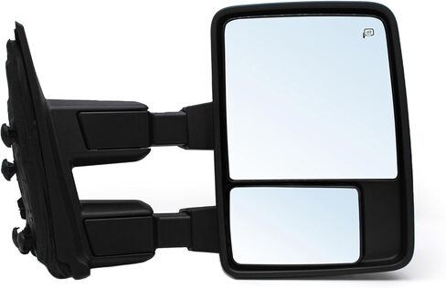 مرايا سحب JZSUPER للركاب على الجانب الأيمن مناسبة لـ 2008-2016 Ford F250 F350 F450 F550 قوة فائقة التحمل كهرماني دافئ إشارة الانعطاف ضوء البركة مصباح مساعد غطاء أسود in Saudi Arabia