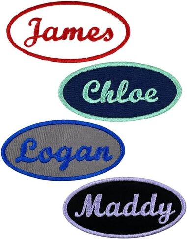 Custom Personalized Embroidered Oval Name Patch with Script Font - Iron/Sew On - for Backpacks, Jackets, Etc. (1 Patch) in Saudi Arabia