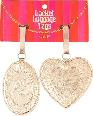 ban.do Getaway Suitcase Tag Set of 2 for Travel, Novelty Shaped Durable Vegan Leather Luggage Identifier (Lockets) in Saudi Arabia