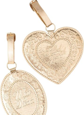 ban.do Getaway Suitcase Tag Set of 2 for Travel, Novelty Shaped Durable Vegan Leather Luggage Identifier (Lockets) in Saudi Arabia