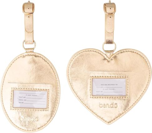 ban.do Getaway Suitcase Tag Set of 2 for Travel, Novelty Shaped Durable Vegan Leather Luggage Identifier (Lockets) in Saudi Arabia
