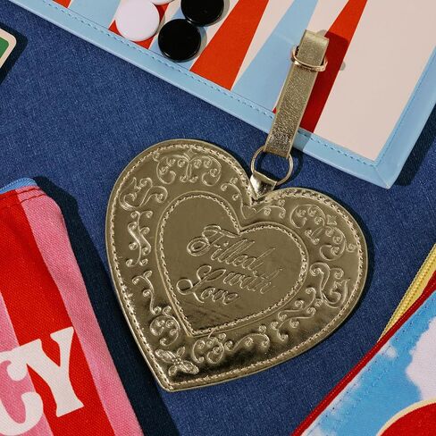 ban.do Getaway Suitcase Tag Set of 2 for Travel, Novelty Shaped Durable Vegan Leather Luggage Identifier (Lockets) in Saudi Arabia