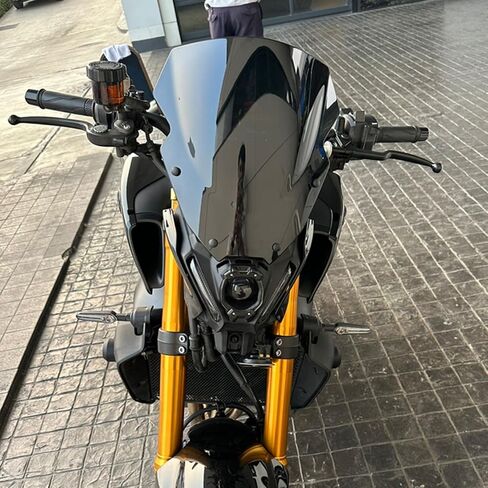 Motorcycle MT09 Windshield Fairing Windscreen Screen Viser Visor Wind Deflector fit for Ya&ma&ha MT-09/SP MT 09 SP Accessories 2021-2023 (Black Smoke) in Saudi Arabia