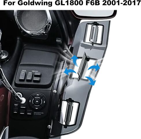 Adjustable Vented Wind Deflector for Goldwing GL1800 F6B 2001-2017, PSLER Side Spoilers Wing Air Guard GL1800 F6B Accessories, CF0122SM in Saudi Arabia