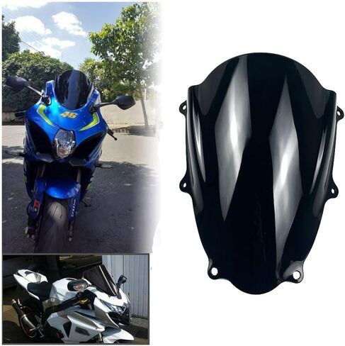 ملحقات الدراجات النارية متوافقة مع 2017-2025 GSXR1000 GSXR 1000 GSX-R 1000 K17 فقاعة مزدوجة الزجاج الأمامي للزجاج الأمامي منحرف الرياح Flyscreen in Saudi Arabia