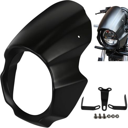 غطاء هدية للزجاج الأمامي يناسب Kawasaki Eliminator 500 SE ABS 2024 2025 للدراجة النارية غطاء أمامي للزجاج الأمامي ملحقات غطاء قناع أسود in Kuwait