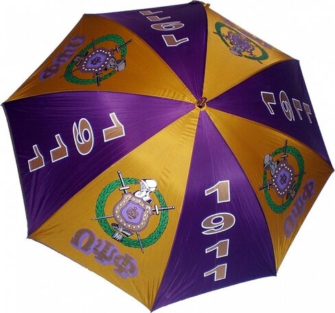 Omega Psi/Ψ Phi Jumbo Umbrella [Purple/Gold - 60"] - ID#132208 in Saudi Arabia