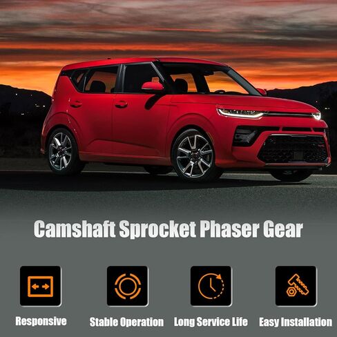 Engine Timing CVVT Camshaft Sprocket Compatible with Hyundai Elantra Kona Veloster Kia Forte Forte5 Soul Seltos 2.0L 2014-2022, Engine Exhaust & Intake CVVT Camshaft Gear Replace OE# 24370-2E020 in Saudi Arabia