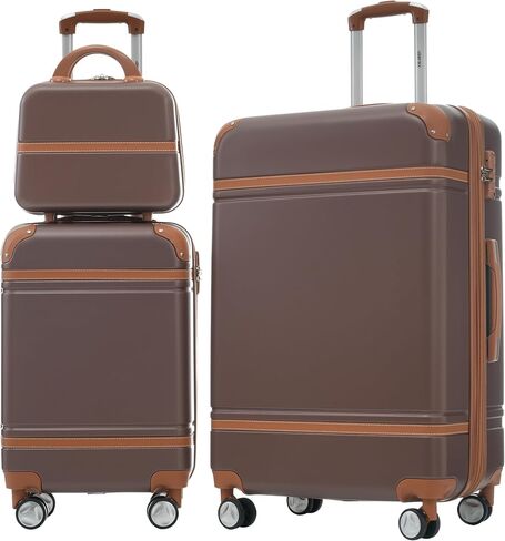 Merax Softside Luggage Set, 5 Piece Expandable Travel Suitcase Set with Carry-On Luggage,Spinner Wheels and TSA Lock,Lightweight Travel Suitcases.22/26"/30"(khaki) in Saudi Arabia