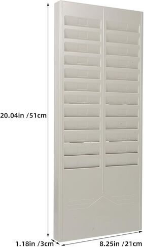 NUOBESTY 2pcs Cards Rack Time Clocks Holder with 24 Pockets Wall Mount Cards Holder Time Machine Attendance Recorder Punch Clock System Supplies for Office in Saudi Arabia