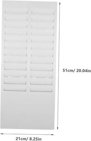 Gatuida Cards Holder Wall Mount Rack with Slots Retractable Design for Office Warehouse Attendance Punch Clock Thickened Material with Stickers and Expandable Multi-pocket Random Color in Saudi Arabia
