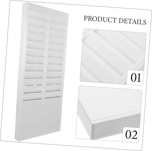 Gatuida Cards Holder Wall Mount Rack with Slots Retractable Design for Office Warehouse Attendance Punch Clock Thickened Material with Stickers and Expandable Multi-pocket Random Color in Saudi Arabia