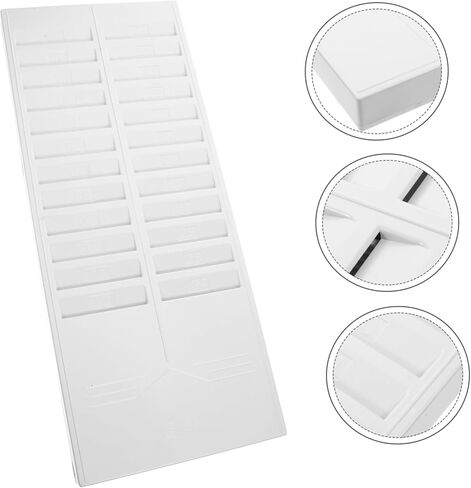 Gatuida Cards Holder Wall Mount Rack with Slots Retractable Design for Office Warehouse Attendance Punch Clock Thickened Material with Stickers and Expandable Multi-pocket Random Color in Saudi Arabia