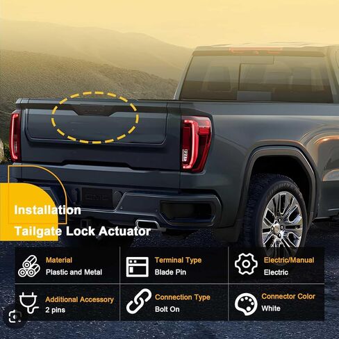 84873070 Pickup Box Tailgate Lock Actuator Fit for Chevrolet Silverado GMC Sierra 1500 2500HD 3500HD 2019-2021, Replace# 23388757 in Saudi Arabia