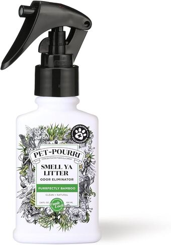 Pet-Pourri Smell Ya Litter Box Odor Freshener Spray, Purrfectly Bamboo, 3.4 Fl Oz - Bamboo (Veterinarian Recommended) in Kuwait