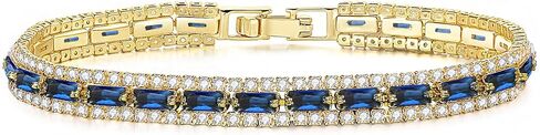 Tennis Bracelets for Women, 18K Gold Plated Classic Gold Bracelet, Lightweight Gold Tennis Bangle Bracelets with Cubic Zirconia in Saudi Arabia
