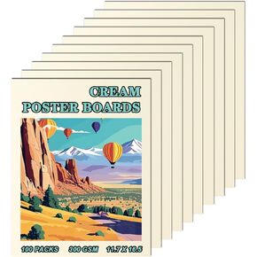 100 حزمة من لوحات الملصقات البيضاء مقاس 11 بوصة × 14 بوصة، مجموعة من ورق الملصقات البيضاء، 300 جرامًا للمتر المربع/110 رطل، لوحة ملصقات فارغة ثقيلة الوزن للوحة العرض الفنية، وعروض المشروعات اليدوية، ودفتر قصاصات الرسم، والمدرسة in Kuwait