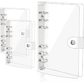 3 Pack A6 Clear PVC Binder Transparent Soft 6 Ring Binders Notebook Cover A6 Binder for Refillable Notebook, School, Office, Meeting in Saudi Arabia