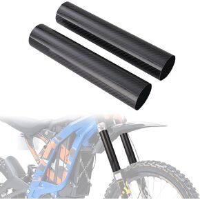 Motorcycle Fork Boots - Carbon Fiber Shock Guard Protector, 190mm Universal Fit for Dirt Bike & Street Motorcycles (2 PCS) in Saudi Arabia