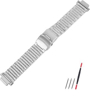 حزام (استيك) ساعة لـ Casio CasiOAK 5611 GA-2100 GA-2110 GA-B2100 كامل الفولاذ المقاوم للصدأ وزارة الدفاع مثمنة سوار معدني استبدال حزام in Kuwait