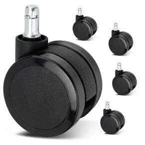 2.5-Inch Carpet Casters Compatible with Herman Miller, Suitable for Aeron, Embody, Mirra, SAYL, and Setu Office Chairs (Set of 5, Black) in Kuwait