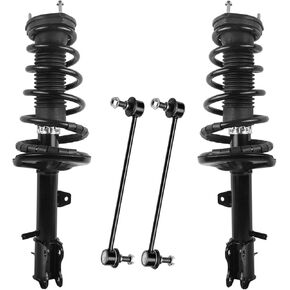 محور ديترويت - دعامات خلفية AWD 4 قطع لـ 99-03 لكزس RX300، 01-03 تويوتا هايلاندر، 2 دعامات ومجموعة زنبركية ملفوفة 2 ينتهي شريط Sway 1999 2000 2001 2002 2003 مجموعة صدمات بديلة جاهزة in Kuwait