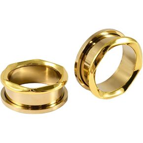 2PCS Twisted Edge Ear Tunnels Plugs 316L Stainless Steel Screw Ear Expander Stretcher Piercing Ear Gauges Body Jewelry 6mm-25mm in Kuwait