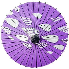 مظلة قابلة للطي على الطراز الياباني مع مقبض للرقص أو التصوير الفوتوغرافي قطرات الماء الأرجوانية in Kuwait