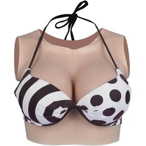 Silicone Breastplate Fake Breast forms Round Collar C-G Cup Crossdresser for Drag Queen Cosplay in Saudi Arabia