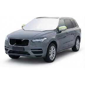 غطاء ثلجي مغناطيسي للزجاج الأمامي للثلج، واقي شتوي عالي التحمل من 3 طبقات مع حماية مرآة جانبية، مقاوم للرياح ومضاد للسرقة لسيارات الدفع الرباعي/الشاحنات (63 × 53 بوصة) in Kuwait