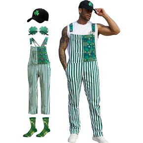 ملابس عيد القديس باتريك للرجال، نظارات شمسية خضراء، قبعة شامروك، جوارب قطنية، 4 قطع ملابس للمهرجانات هدايا أيرلندية in Kuwait