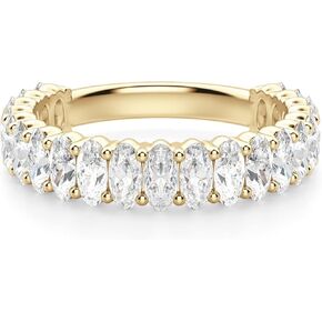 5 TCW Oval Cut Eternity Moissanite Wedding Band for Women Engagement Bridal Ring Silver Solid White/Yellow/Rose Gold Vintage Matching Stackable Anniversary Bands Gifts in Kuwait