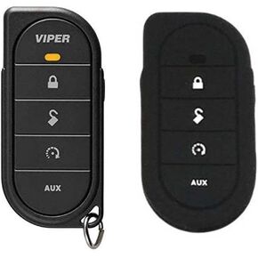 بديل Viper 7656V - جهاز تحكم عن بعد للسيارة ذو اتجاه واحد و5 أزرار ومسافة 1/2 ميل مع غطاء حماية من السيليكون (+) 7656VB in Kuwait