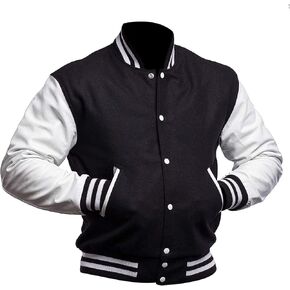 Unisex College Baseball Bomber Jacket - Varsity Jacket Men | Leather Letterman Jacket Men in Saudi Arabia