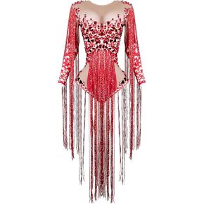 Tyian تألق حجر الراين مرآة شرابات يوتار المرأة مثير اللاتينية المرحلة فريق السحب أداء حفلة عيد ميلاد ازياء in Kuwait