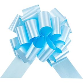 Gift Tek 5.5 Inch Ribbon Pull Bows, 10 Satin Pull Bows - 20 Loops, Instant, Black Plastic Flower Bows For Gifts, Large, Instant Bows, For Wedding Gift Baskets, Wraps - Restaurantware in Saudi Arabia