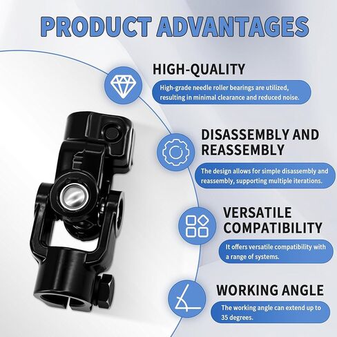 Lower Steering Shaft Universal Joint Coupler 425-358 Compatible with Ford Escape 2008-2012, Compatible with Mazda Tribute 2008-2011, Fit for Mercury Mariner 2008-2011 in Saudi Arabia