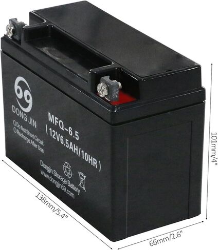 MFQ-6.5 12V 6.5AH Replaces Motorcycle Battery 10h mfq6.5 6-mfq-5 for Scooter Go Kart ATV Quad Buggy Pit Dirt Bike 4 Wheeler Generator p4500i BD 250-7 iGen4500 RPS Hawk 250 in Saudi Arabia