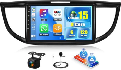 UNITOPSCI لهوندا CRV 2012-2016 راديو، 9 بوصة ستيريو سيارة أندرويد مزدوج الدين واي فاي نظام تحديد المواقع بلوتوث بلوتوث شاشة تعمل باللمس FM/RDS راديو مرآة وصلة USB SWC Spit Screen UI + كاميرا احتياطية in Kuwait