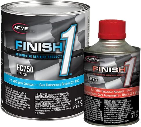 acme Sherwin-Williams Finish 1 FC750-1 2.1 VOC Satin Clearcoat Fast Kit (كوارت) in Kuwait