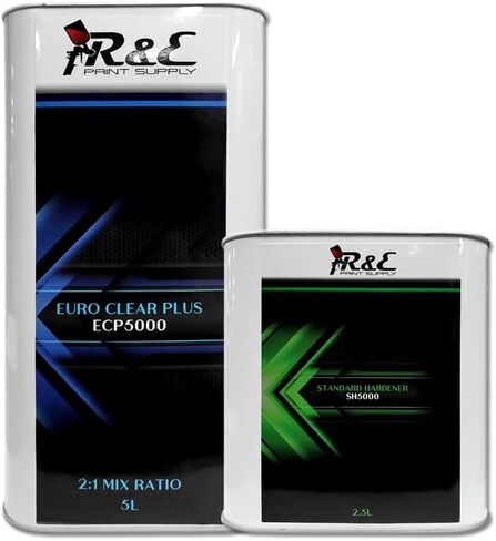 R&E Paint Supply Euro Clear Plus، طلاء يوريثان شفاف عالي المواد الصلبة 2K، ECP5000 in Kuwait