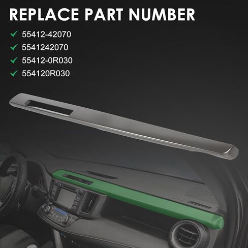 Center Instrument Dash Cluster Finish Panel Upper Trim Panel Dashboard Bezel Trim Molding Cover Passenger Side Compatible with Toyota RAV4 2013 2014 2015 in Saudi Arabia