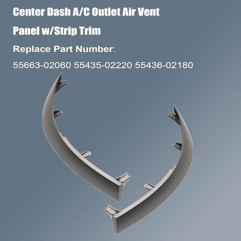 لوحة تنفيس الهواء لمنفذ تكييف الهواء في المنتصف مع حواف شريطية 55663-02060 55435-02220 55436-02180 متوافقة مع Toyota Corolla 2009-2013 in Kuwait