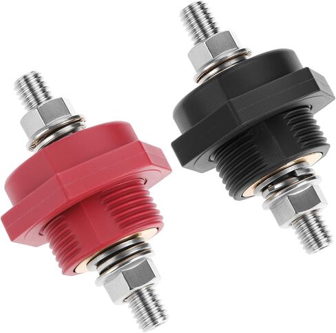 QWORK 3/8" Thru Panel Battery Terminal Connectors - High Current 440A Rating in Saudi Arabia